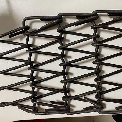 Cinturón de malla de alambre de acero manganeso para máquina de inyección