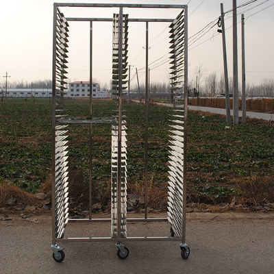 Trolley de soporte de acero inoxidable de grado alimenticio con ruedas resistentes a altas temperaturas