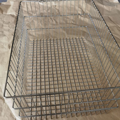 Cesta de malla de alambre soldada de acero inoxidable de 64x45x30 cm de alta calidad para pan