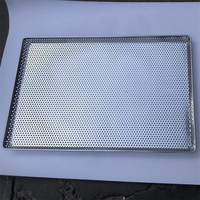 bandejas de deshidratación de metal perforadas duraderas de acero inoxidable bandejas de horneado de metal perforadas