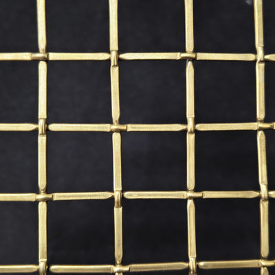 Un buen precio. Decoración de latón antiguo tejido brillante arquitectónico decorativo de latón malla de alambre parrilla para pantalla de revestimiento de pared en línea