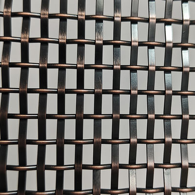 Un buen precio. Decorativo de latón antiguo cobre revestido de acero inoxidable enroscado de malla de alambre plano parrillas interiores para la construcción de fachada de la partición divisoria de la pared cortina en línea