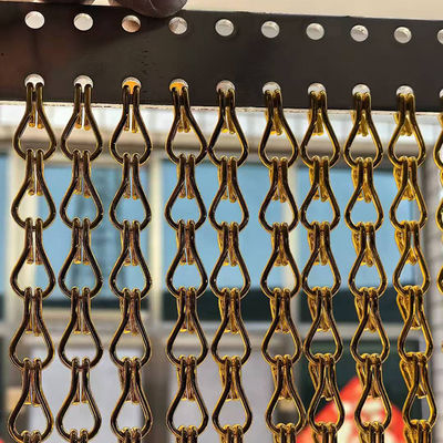 Un buen precio. Cortina de puerta de malla de alambre decorativa de doble gancho de aluminio en línea