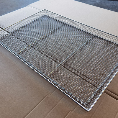 Un buen precio. Bandeja de malla de alambre de acero inoxidable de 800x600 mm para secado de alimentos, horneado y enfriamiento en línea