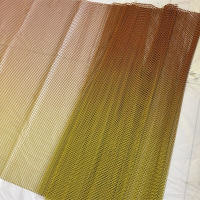 Gradiente Color de aluminio Decorativo Cadena de metal de metal Mesh Mesh Drapery Mesh Cortina para la decoración de la pared