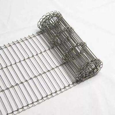Un buen precio. SS304 316 Chocolate Chain Link de acero inoxidable de malla de alambre escalera flexible cinta transportadora para la fábrica de pan en línea