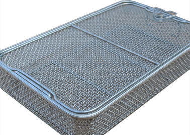 Un buen precio. Cesta médica de la desinfección de la malla de alambre del acero inoxidable 304 tamaño de los 40cm de los x 25cm de los x 7cm en línea