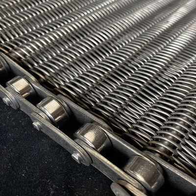 Procesamiento de alimentos Calor Temperatura Tortilla Prensa Horno de enfriamiento Horno de acero al carbono inoxidable Cinturón transportador de malla de alambre en espiral