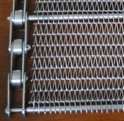 Un buen precio. A medida de la resistencia al calor de los alimentos continuos ss304 Metal Acero de carbono Biscoitos Pizza Horno Panadería Cadena de alambre espiral malla de alambre Cinturón transportador en línea