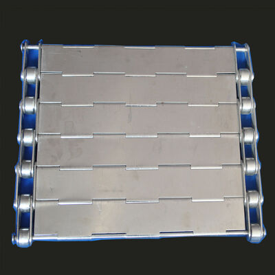 Cinta transportadora de virutas de placa de Metal de eslabones de cadena de listones de acero inoxidable de Metal para horno de galletas, horno de recocido de panadería, refrigeración por túnel