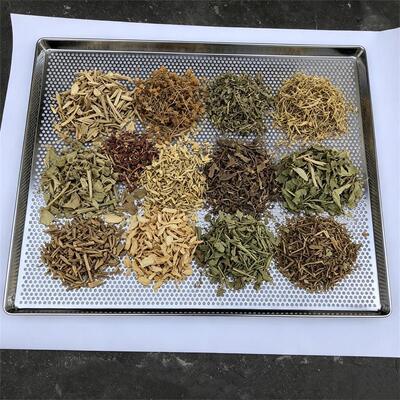 Deshidratador de alimentos apilable de 60 x 40 cm, bandeja de secado perforada de acero inoxidable para frutas y hierbas, grado alimenticio