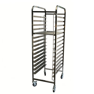 Un buen precio. Cisterna de horno de acero inoxidable de aluminio bandeja de horneado 600 X 400 carrito de pan comercial estanterías de panadería con 20 cacerolas en línea