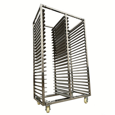 Estante de horno giratorio plegable de acero inoxidable 304 de múltiples capas, estante de malla de alambre, carrito de panadería para enfriar hornear