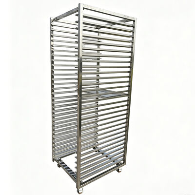Comercial 15 capas 600 x 400 de acero inoxidable de aluminio horno panecillo hoja de comida pan horneado bandeja de enfriamiento carrito de panadería