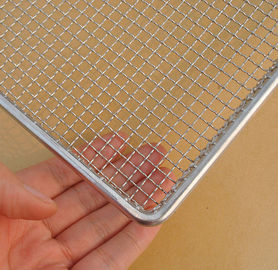 Un buen precio. Cesta tejida de la malla de la parrilla del alambre para sostener el acero inoxidable 304 de la placa de cristal en línea