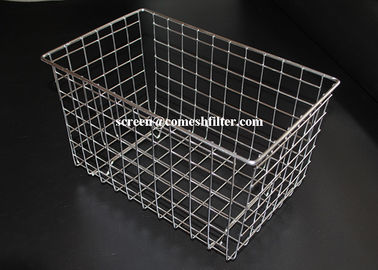 Un buen precio. Cesta modificada para requisitos particulares de la malla del acero inoxidable 304, cesta rectangular del almacenamiento del metal en línea