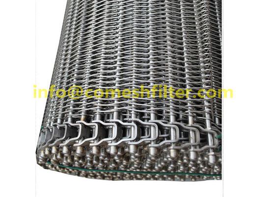 banda transportadora congelada de acero inoxidable del refrigerador espiral equilibrado de la armadura 304 316 para la hornada del horno que seca el congelador