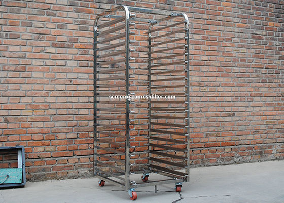 201 carretilla de acero inoxidable del estante del grado FDA 1.5m m para el horno rotatorio