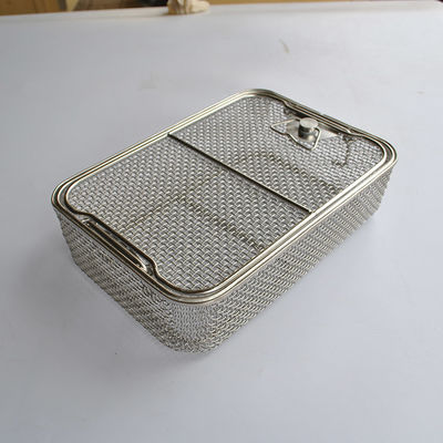 Alambre de plata de acero inoxidable Mesh Tray Sterilizing Corrosion Resistant