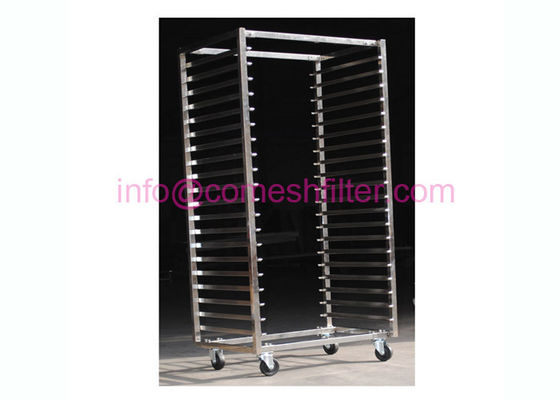 Un buen precio. Carretilla del estante de Mesh Trays Fda Stainless Steel de la sequedad de las ruedas en línea