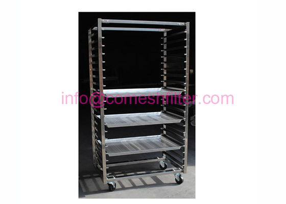 20tier 600x800m m Mesh Tray Stainless Steel Rack Trolley de secado