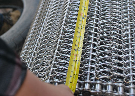 Anchura de acero inoxidable de Mesh Belt los 4m del espiral de la categoría alimenticia 304