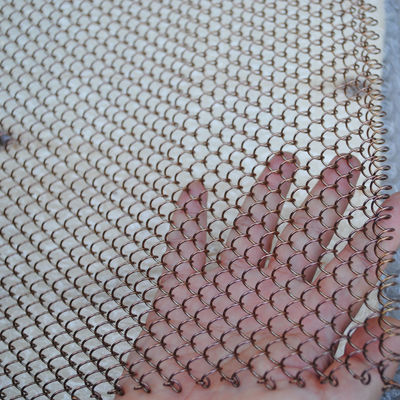 metal decorativo Mesh Curtains de Mesh Aluminum Round Bronze Architectural del alambre del agujero de 4*4m m