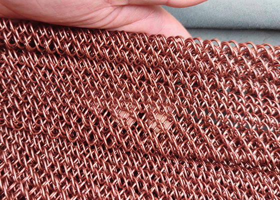 Abertura decorativa de aluminio de Mesh Curtain 20m m del alambre de la pañería 1.2m m de la bobina de la cascada del metal