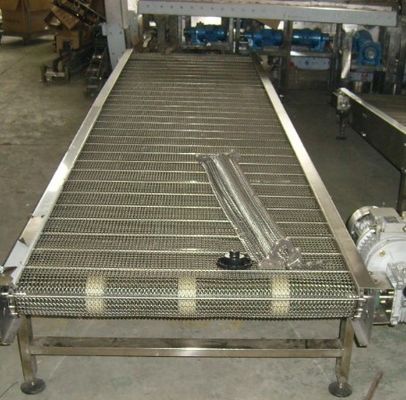vínculo de Mesh Conveyor Belt With Chain del acero del SGS de la echada 304 de 25.4m m