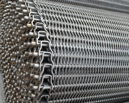 Cinturón transportador de malla de alambre de zinc plateado de acero al carbono