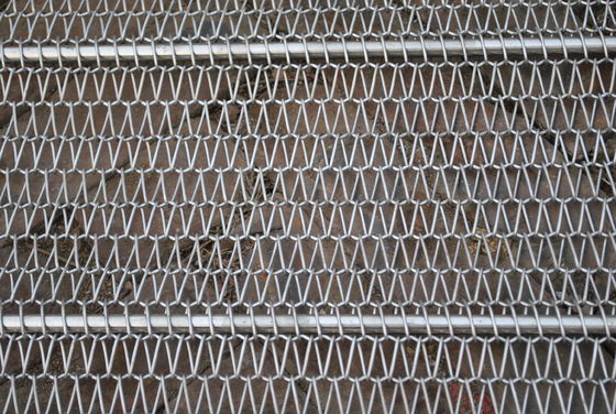Alambre de acero inoxidable Mesh Chain Conveyor Belt de la comida a prueba de calor para cocinar ss 304 316